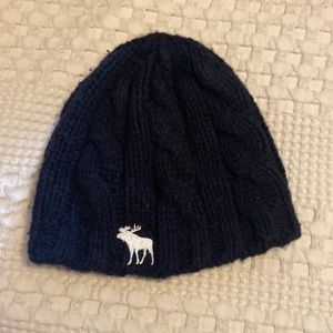 Abercrombie & Fitch Navy Blue Knit Beanie
